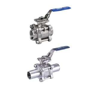 3 PC Ball Valve With ISO 5211 Mounting Pad